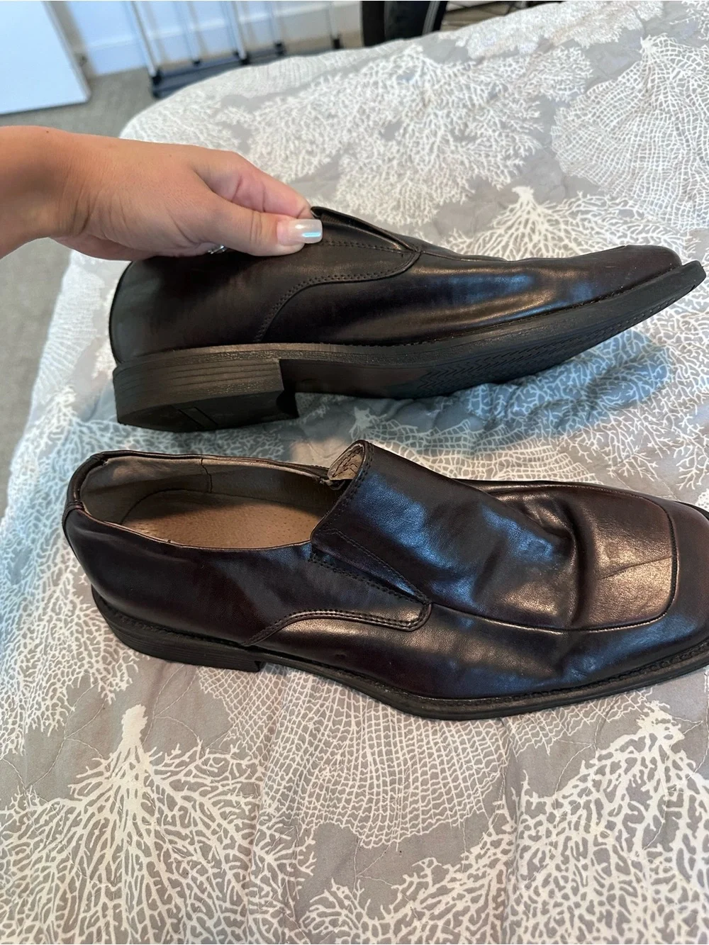 Men's Brown Leather Slip-On Loafers